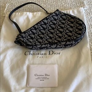 Christian Dior navy cloth bag.